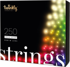 Світлодіодна Smart LED-гірлянда Twinkly Strings RGBW 250, BT + Wi-Fi, Gen II, IP44, кабель чорний (TWS250SPP-BEU) - зображення 1