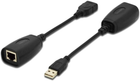 Продовжувач Digitus USB - UTP Cat5 0.2 м Black (DA-70139-2) - зображення 1