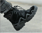 Тактичні водостійкі шкіряні бойові черевики 40 розмір Чорний (Alop) - зображення 3