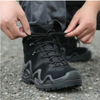 Тактичні водостійкі шкіряні бойові черевики 43 розмір Чорний (Alop) - изображение 4