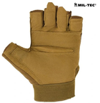 Перчатки мужские Mil-Tec размер М для полиции с защитой от ударов защита рук на липучке и дышащим материалом гибкие Койот - изображение 5