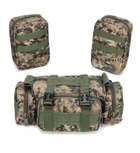 Тактичний рюкзак на 55 л з підсумками 55х40х25 см B08 Зелений джунглі (63903711) - зображення 3