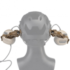 Кріплення чебурашки адаптер для активних навушників на тактичний шолом кронштейн FMA Койот - зображення 4