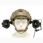 Крепление чебурашки адаптер для активных наушников на тактический шлем Earmor M16C Adapter Coyote Brown - изображение 4