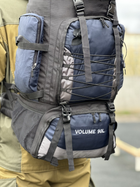 Рюкзак туристичний на 90 л. Tactic військовий рюкзак без каркасу колір Синій Tur90-blue - зображення 6