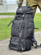 Рюкзак туристичний на 90 л. Tactic військовий рюкзак без каркасу колір Чорний Tur90-black - зображення 8