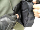 Сумка тактична барсетка на плече Tactic із кишенею під пістолет Black (102-black) - зображення 4