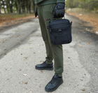 Сумка тактическая барсетка на плечо Tactic с карманом под пистолет Black (102-black) - изображение 8