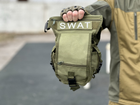 Тактична поясна сумка Swat Tactic з кріпленням на стегнах Olive (300-olive) - зображення 7