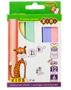 Крейда кольорова квадратна ZiBi Kids Line 12шт картонна коробка (ZB.6703-99)
