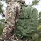 Рюкзак тактический на 40 литров штурмовой военный с системой molle Олива - изображение 6