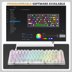 Проволочная механическая клавиатура с возможностью горячей замены, 82 клавиши, переключатели Outemu, цветная подсветка RGB 16.8M, высокопрозрачные клавиатурные колпачки. Цвет – Белый. Английская раскладка (ENG) - изображение 7