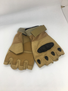 Штурмовые перчатки без пальцев Combat походные армейские защитные Песочный - XL (Kali) - изображение 3