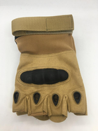 Штурмовые перчатки без пальцев Combat походные армейские защитные Песочный - XL (Kali) - изображение 4