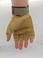 Штурмовые перчатки без пальцев Combat походные армейские защитные Песочный - XL (Kali) - изображение 5