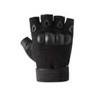 Захисні рукавички без пальців із посиленням на кісточках повітропроникні міцні регульовані манжети на липучці туристичні чорні XL (Kali) - зображення 2