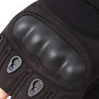 Захисні рукавички без пальців із посиленням на кісточках повітропроникні міцні регульовані манжети на липучці туристичні чорні XL (Kali) - зображення 3