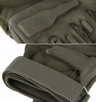 Захисні рукавиці FQ16S003 повнопалі перчатки з оболонкою для кісточок рук повітропроникні регулювання манжетів на липучці оливкові L (Kali) - зображення 9