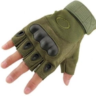 Безпальні рукавички похідні армійські мисливські захисні Оливковий L (Kali) - зображення 1