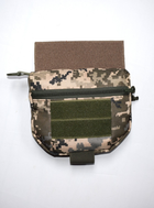 Напашник сумка, паховий підсумок тактичний утилітарний з кріпленням до плитоноски на велкро Піксель - зображення 1