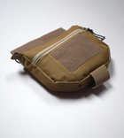 Напашник сумка, паховый подсумок тактический утилитарный с креплением к плитоноске на велкро Койот - изображение 7