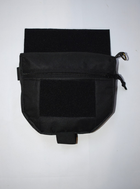 Напашник сумка, паховый подсумок тактический утилитарный с креплением к плитоноске на велкро Черный - изображение 9