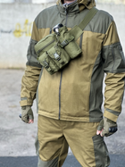 Сумка тактическая городская на пояс Tactical с карманом под бутылку Олива (1026-olive) - изображение 5
