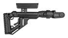 Складной приклад FAB Defense UAS-AKMS P для АКМС с регулируемой щекой (полимер) черный - изображение 3