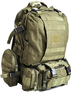 Тактичний військовий рюкзак з підсумками олива - зображення 6