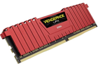 RAM Corsair DDR4-2400 8192MB PC4-19200 Vengeance LPX czerwony (CMK8GX4M1A2400C16R) - obraz 3