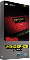 RAM Corsair DDR4-2400 8192MB PC4-19200 Vengeance LPX czerwony (CMK8GX4M1A2400C16R) - obraz 4