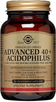 Suplement diety Solgar Advanced 40+ Acidophilus 60 kapsułek (0033984000278) - obraz 1