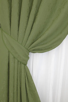 Комплект готових штор VR-Textil Льон мармур Колекція Pavliani 270х150 см Колір Хакі х 2 шт (33-0010) - зображення 4