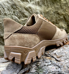 Черевики тактичне взуття кросівки полегшені (літо) натуральна гідрофобна шкіра посилена п’ята та носок Койот 42 - зображення 5