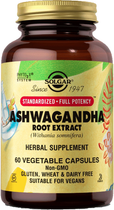 Suplement diety Solgar Ekstrakt z korzenia ashwagandhy 60 k (33984041042)