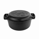 Каструля з кришкою BRIZOLL 4л з чавунною кришкою-сковородою