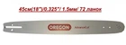 Шина Oregon 188PXBK095 / 45 см. (18")/ 0,325"/ 1,5мм.