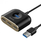 HUB адаптер внешний BASEUS USB Square Round USB 3.0 + 3USB 2.0 (1m) черный