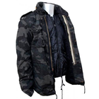 Куртка со съемной подкладкой Surplus Regiment M65 Jacket Surplus Raw Vintage Washed black camo L (Черный Камуфляж) - изображение 4