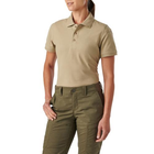 Футболка жіноча поло 5.11 Tactical Womens Utility Short Sleeve Polo 5.11 Tactical Silver Tan S (Тан) - зображення 2