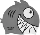 Шапочка для плавания Aqua Speed ZOO Pirana 9701 (246-26) Пиранья детская OSFM Серая (5908217697011)