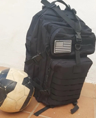 Рюкзак тактический военный 45л 800D черный - изображение 8