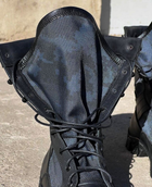 Берці черевики тактичні літні "SAFARI" прошитие шкіра крейзі 44 розмір Чорні - зображення 3