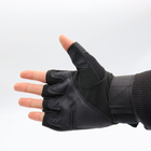 Тактические беспалые перчатки митенки, Черный / XL - изображение 8