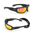 Защитные военные тактические очки с диоптриями Daisy C6 Black + 4 комплекта линз - изображение 4