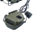 Навушники тактические активные с микрофоном на шолом Earmor M32H MOD3 Helmet Version | Ranger Green - изображение 6