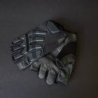 Прочные военные перчатки тактические армейские перчатки без пальцев открытые TACTICAL Черный (BC-8808) L - изображение 1