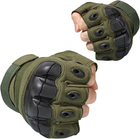 Перчатки тактические короткопалые UAD ЗЕВС L с защитой Олива (UAD0030L) - изображение 2