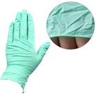 Перчатки UNEX нитриловые без талька (набор перчаток), мятный, размер S, 100 шт (0091332) - изображение 1