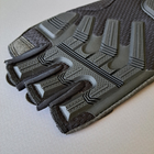 Щільні тактичні армійські рукавички з відкритими пальцями на липучці для риболовлі полювання PRO TACTICAL чорні АН8808 розмір XL - зображення 4